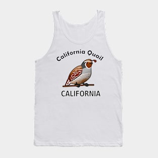 California Quail , State Bird of California Tank Top